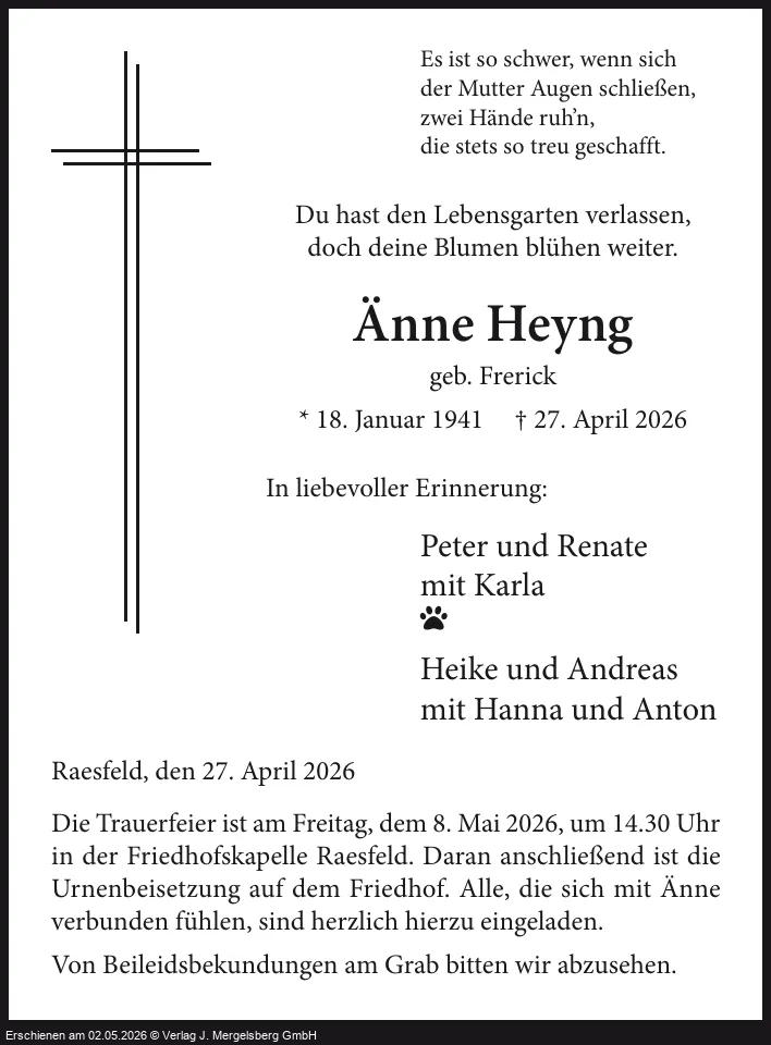 Traueranzeige