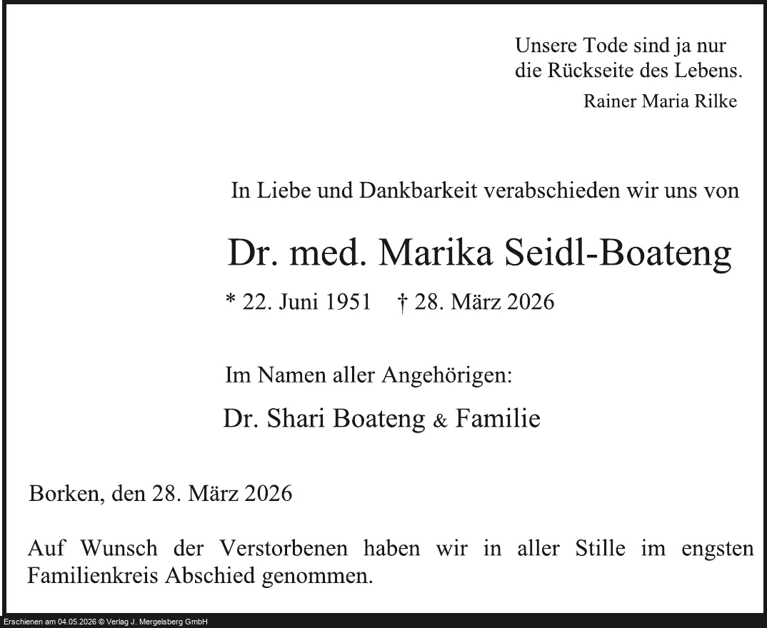 Traueranzeige