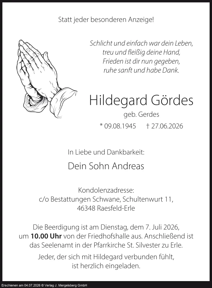 Traueranzeige