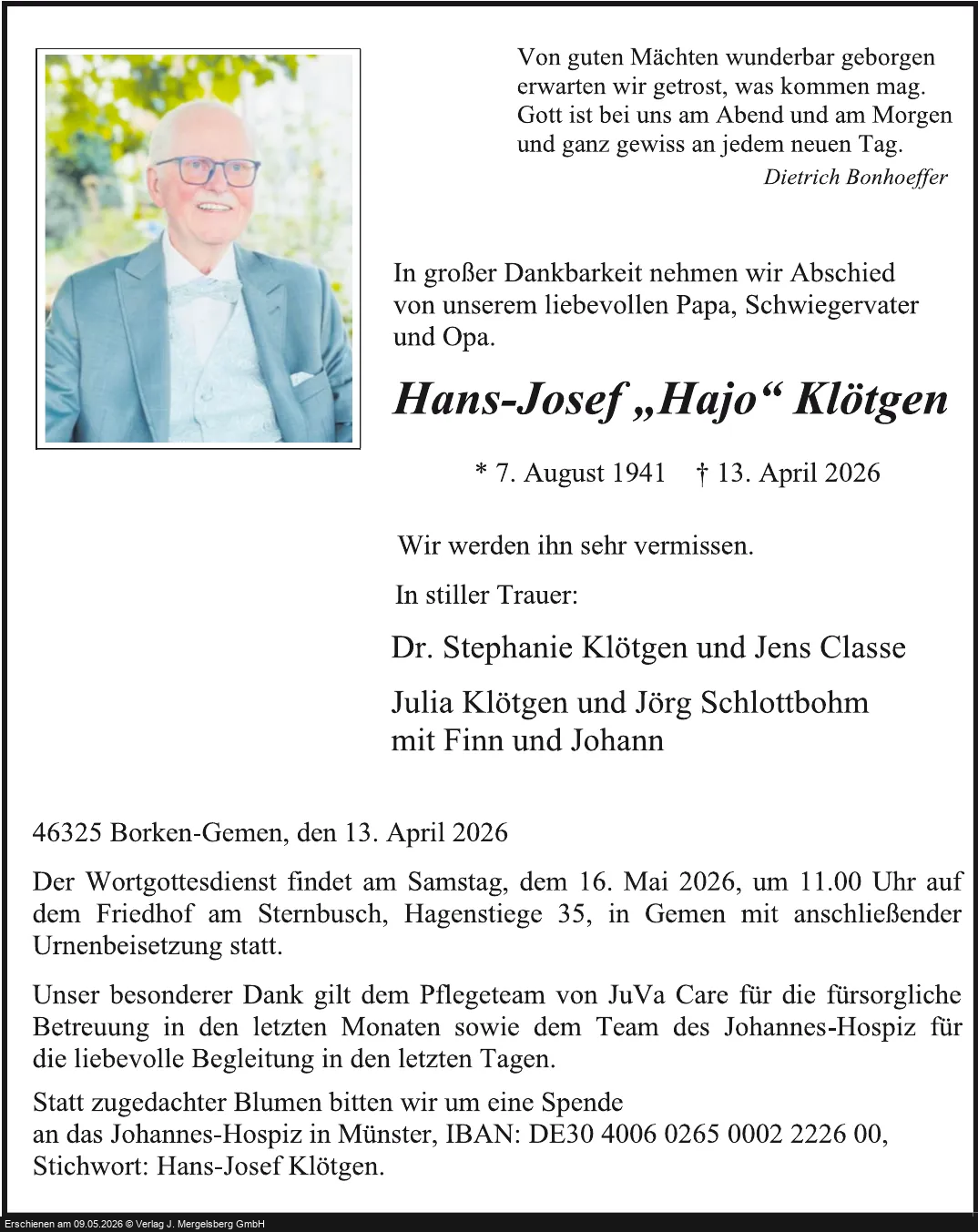 Traueranzeige