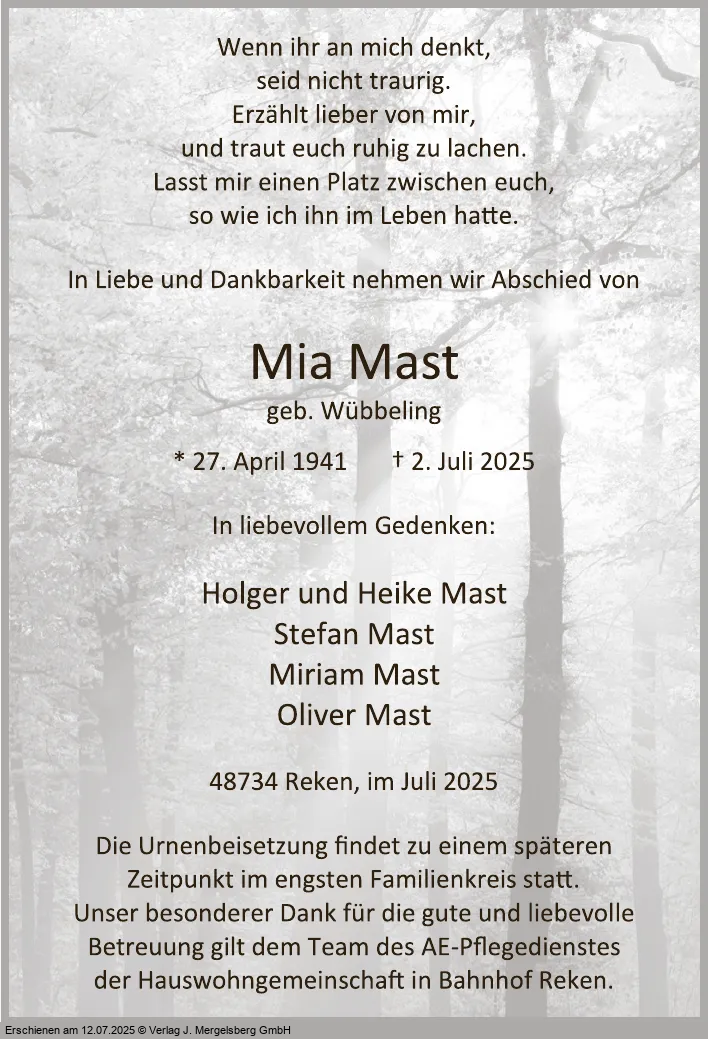 Traueranzeige
