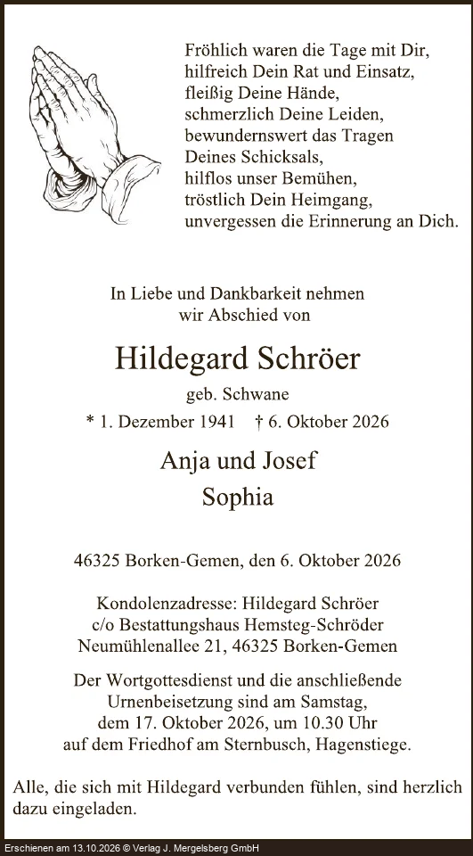 Traueranzeige