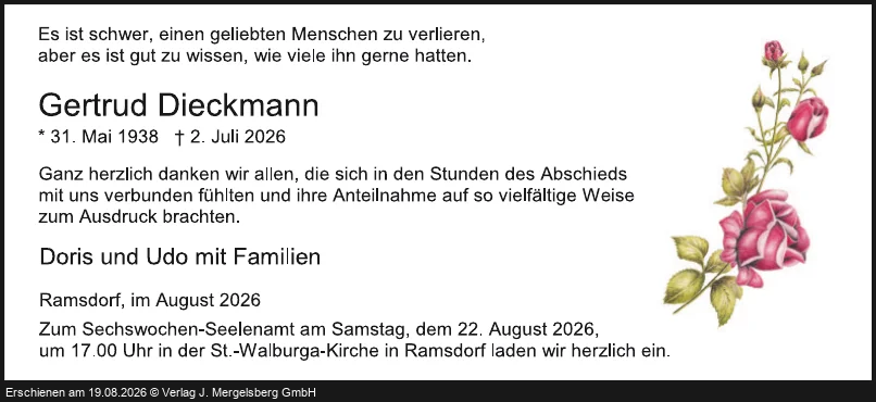 Traueranzeige