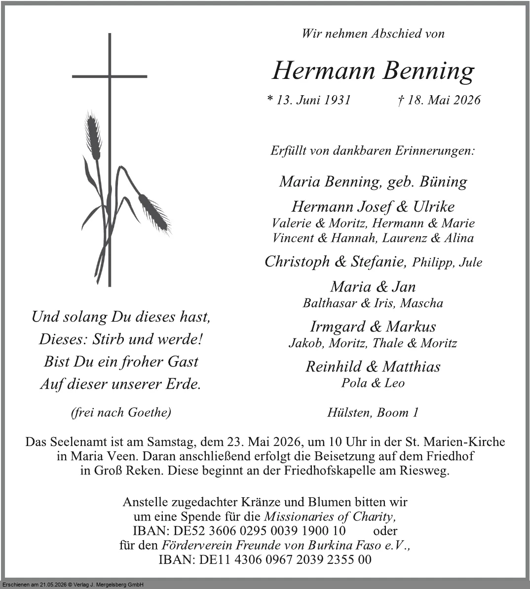 Traueranzeige