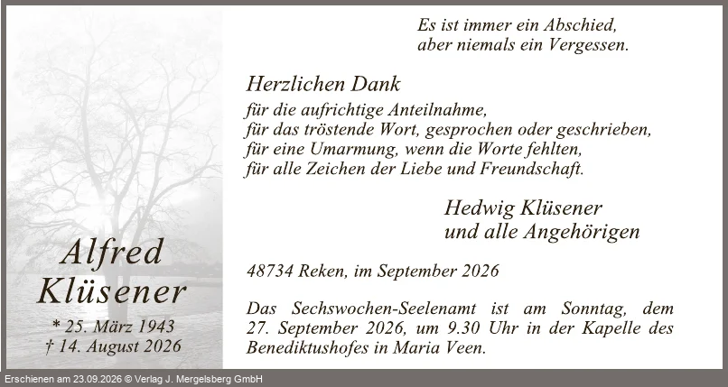 Traueranzeige