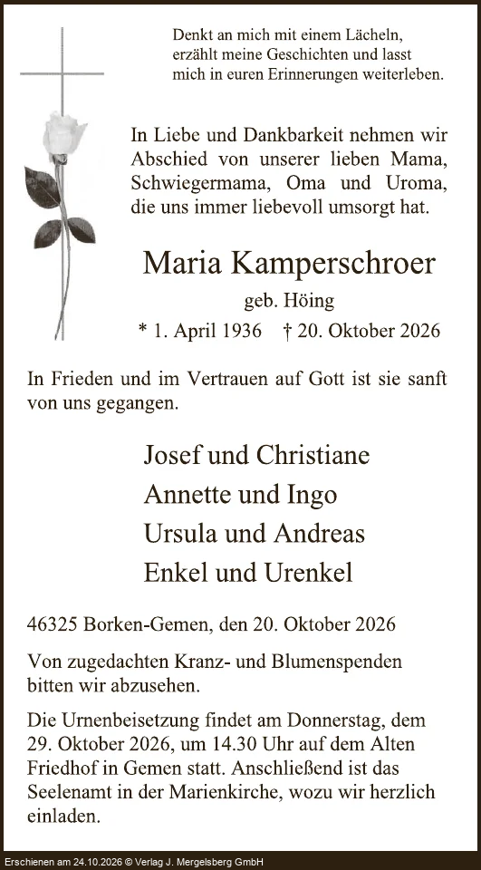 Traueranzeige
