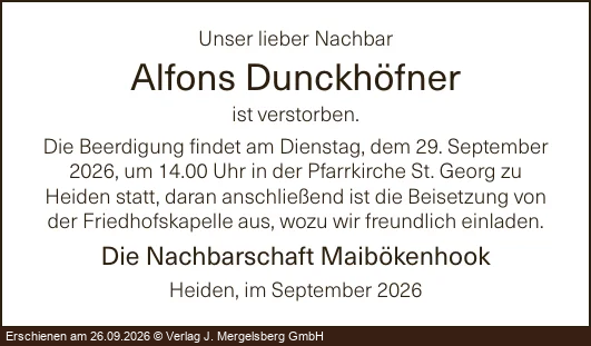 Traueranzeige