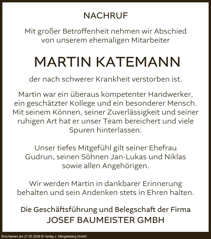 Traueranzeige