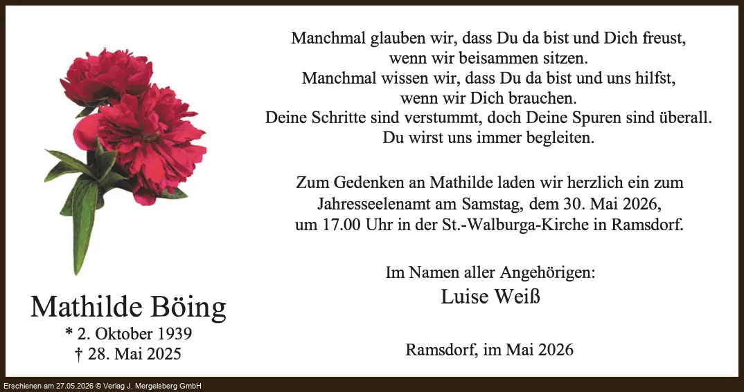 Traueranzeige