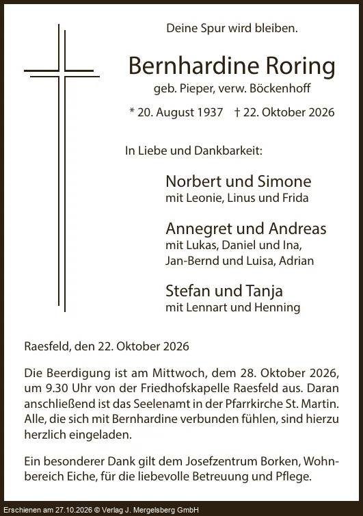 Traueranzeige